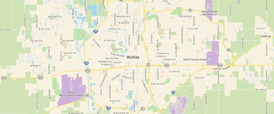 Wichita Dumpster Rental Service Area Map
